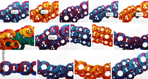 Abstract patterns, vibrant colors, repeating motifs. Geometric shapes create dynamic visual texture. Bright hues dominate composition.