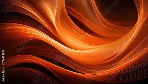 Orange Graphic Flow Energy Art Banner Design