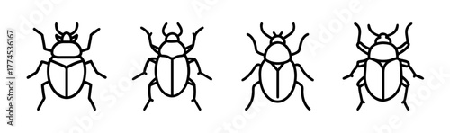 Scalable vector illustration of a detailed beetle insect icon