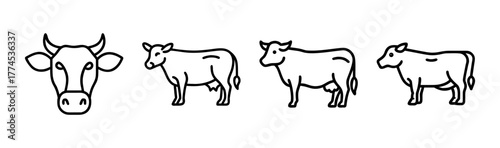 Vector illustration of a farm cow a perfect scalable graphic