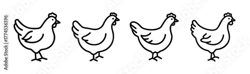Charming hen illustration scalable vector graphic art