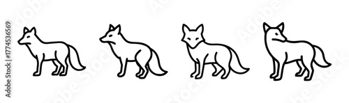 Elegant fox illustration vector art for animal enthusiasts