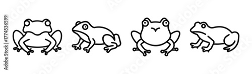 Charming vector illustration of a happy frog ready for adventure