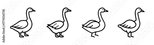 Vector goose illustration scalable icon art eps graphic