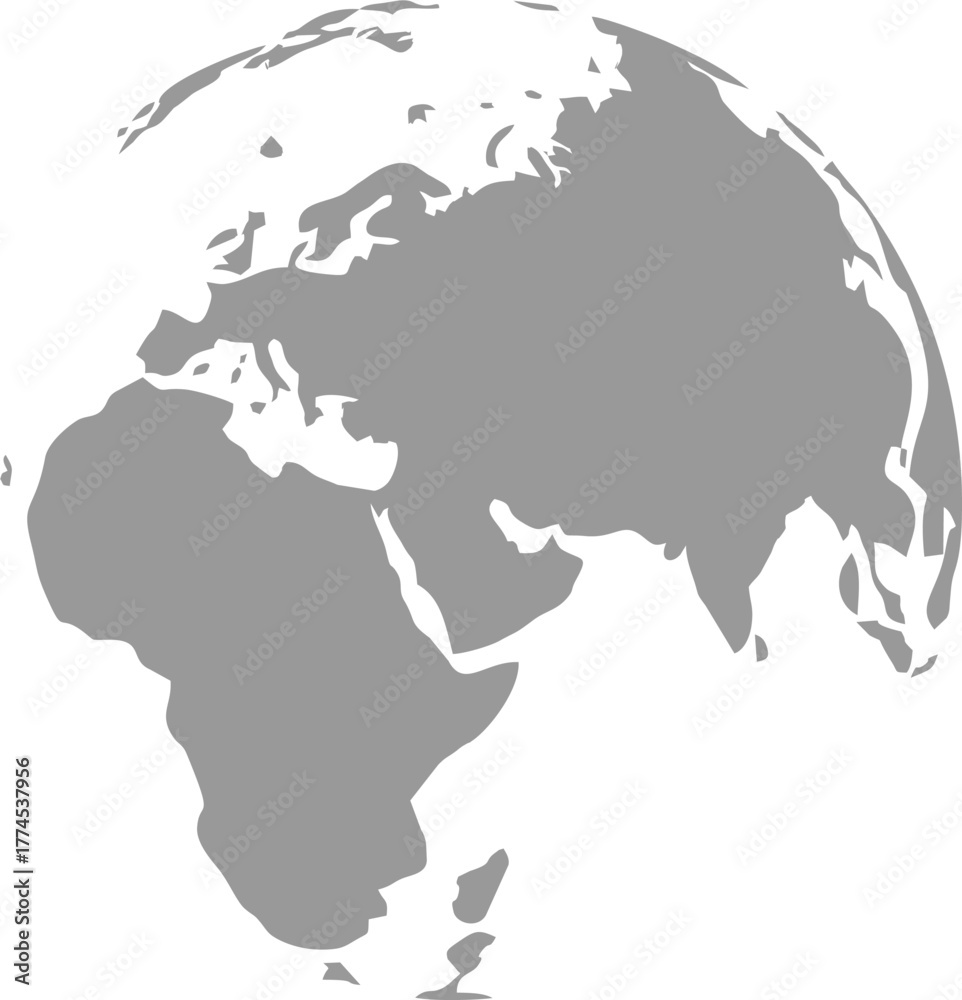 Fototapeta premium Minimalist World Map Silhouette