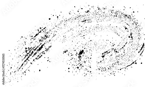 Abstract spray paint arrow with rough graffiti design
Curved grunge arrow with dripping spray paint texture