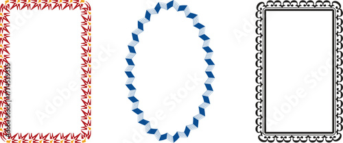 set of vector frames for your design Flat design minimalist vector file icon for digital applications A clean and simple minimalist vector file icon, perfect for digital applications and design 