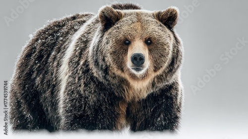 Wallpaper Mural A Majestic Grizzly Bear Stands Front and Center in a Studio Portrait. Torontodigital.ca