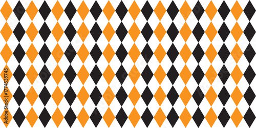 Seamless harlequin pattern. Diamond pattern background. Seamless diamonds pattern. Geometric rhombus pattern background. Harlequin check wallpaper. Retro color concept. Vector illustration.