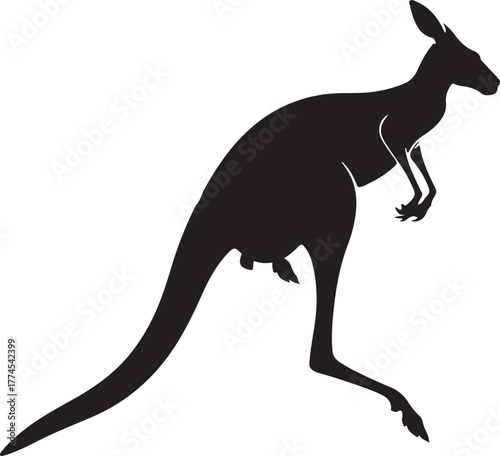 Silhouette kangaroo transparent