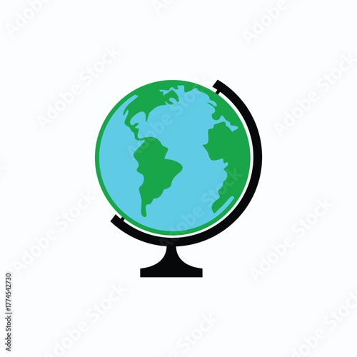 Earth Globe Vector World Map, Global Network, and Planet