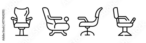 Modern minimalist chair vector illustration scalable graphic design element furniture icon