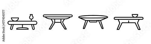 Clean vector illustration of a simple wooden dresser with drawers ideal for design projects