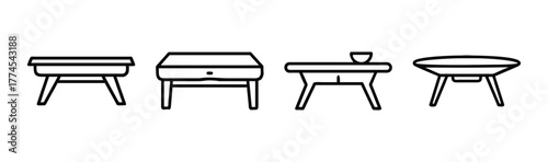 Minimalist vector illustration of a modern dresser with drawers for stylish home decor