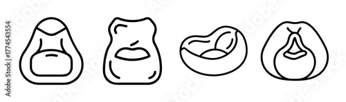 Vector illustration of a soft colorful bean bag chair a comfortable seat for any room