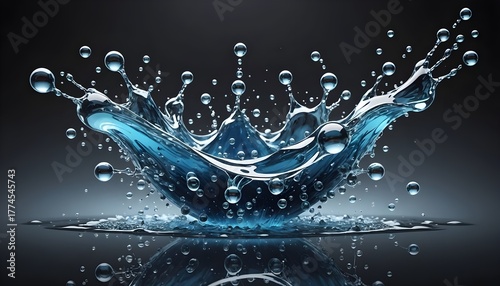 water splash isolated on white