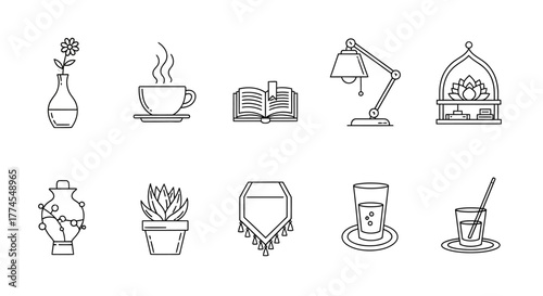 cozy home decor featuring indoor plants books drinks and ambient lighting for creating a warm and inviting interior ideal for lifestyle blogs