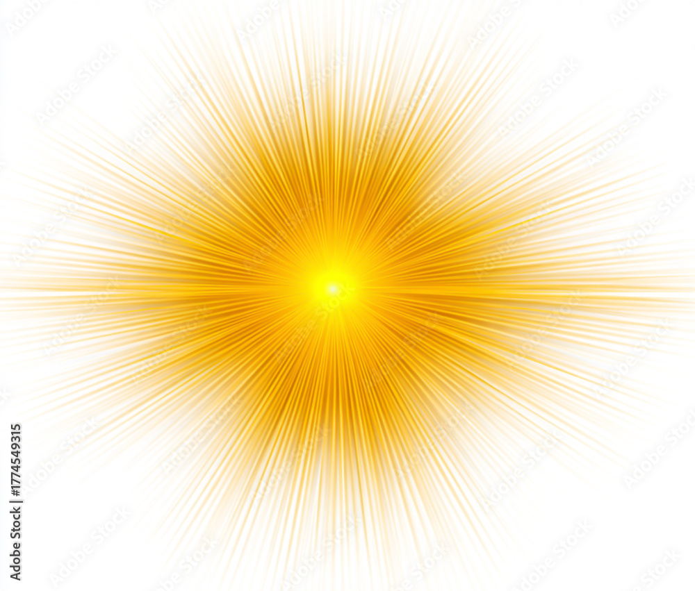 Obraz premium Golden light burst effect
