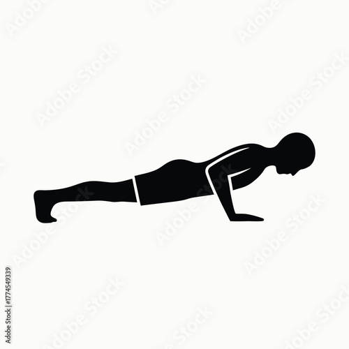 Push Up Workout , Icons, vector illustration