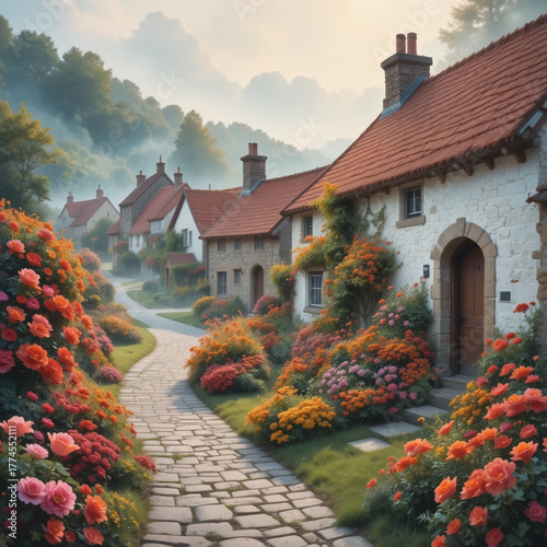 유럽스러운 느낌의 정갈한 마을 앞 거리