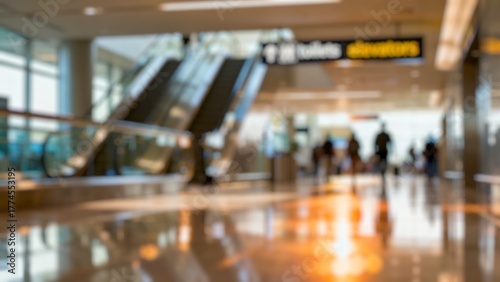Wallpaper Mural Abstract blur airport passenger interior for background Torontodigital.ca