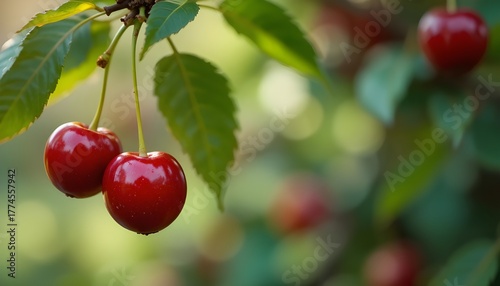 cherries on the tree