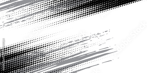 black and white brush wrap car sticker pattern abstract banner sporty lines black and white color combination grunge brush modern pattern motorsport racing vector design.