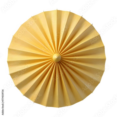 黄色い和傘の俯瞰図