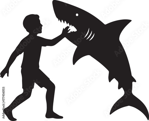 Silhouette shark transparent