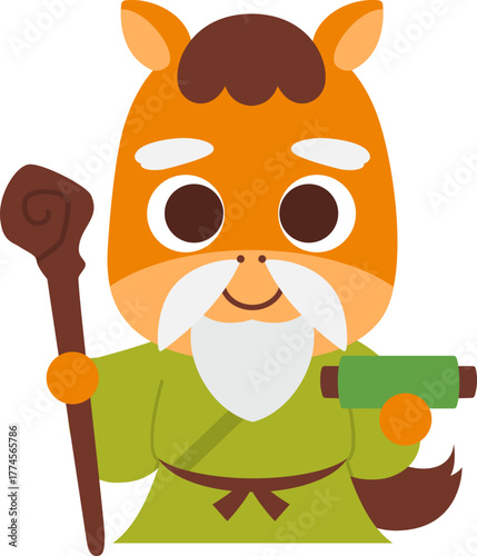 馬の福禄寿キャラクター