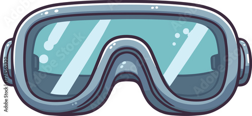 シンプルなゴーグルのイラスト