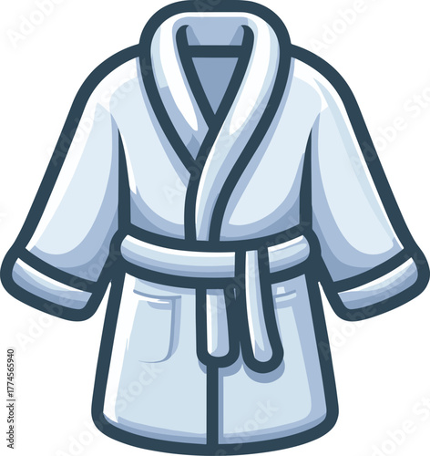 シンプルなバスローブのアイコン