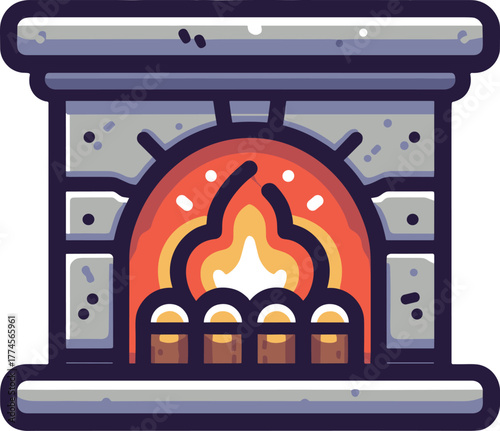 暖炉のアイコン