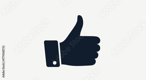 Thumbs-Up Hand Silhouette with Formal Cuff Symbolizing Approval