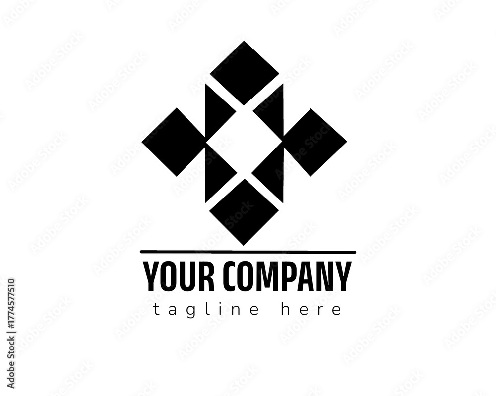 Obraz premium company logo icon, abstract silhouette style logo, simple and elegant, style 8 