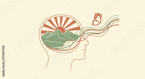 Mindful Exploration A Journey of Nature and Serenity in a Thoughtful Composition