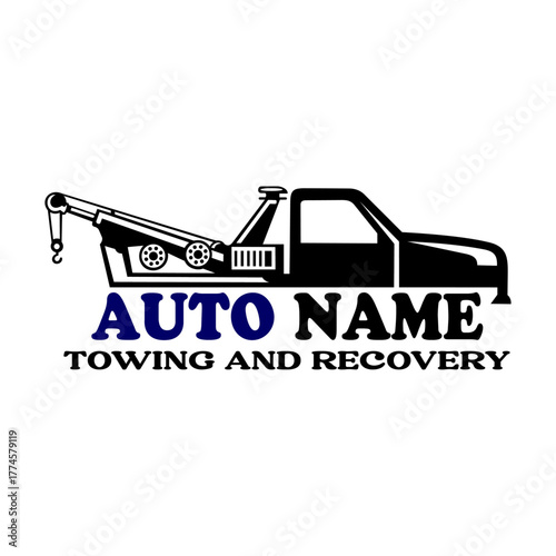 Vector illustration of a tow truck suitable for tow truck entrepreneurs
