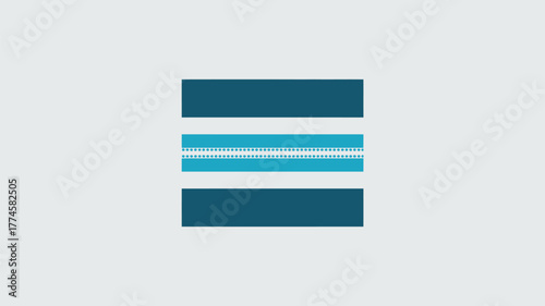 A graphic with three horizontal bars of varying shades of blue and a light gray background color