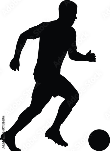 Soccer player silhouette