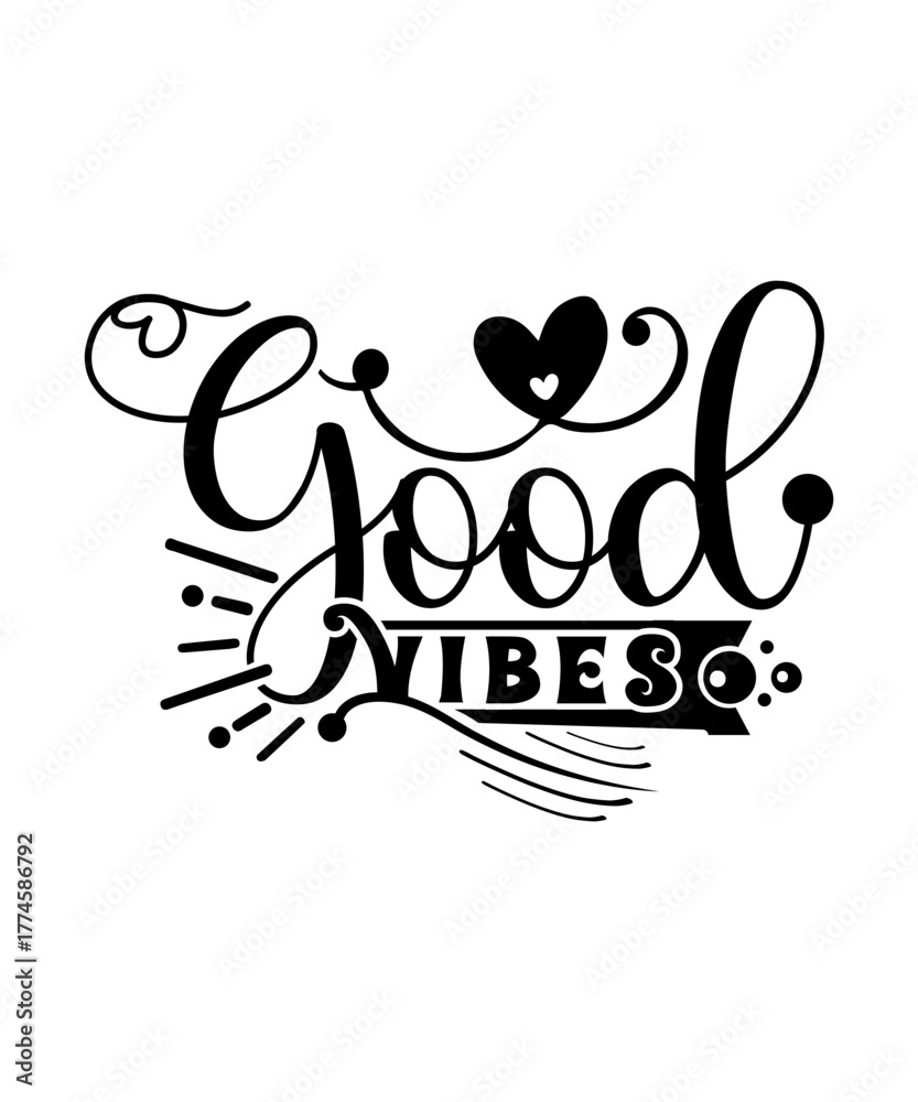 Obraz premium Good Vibes svg
