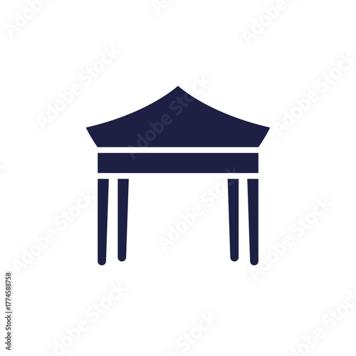 canopy tent icon on white