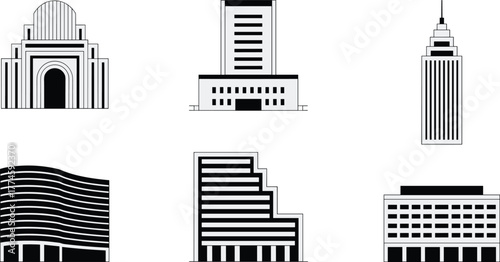Silhouette, architectural buildings, urban skyline, modern design, classical structure, skyscraper, office tower, commercial block, cityscape, real estate, infrastructure, institutional architecture