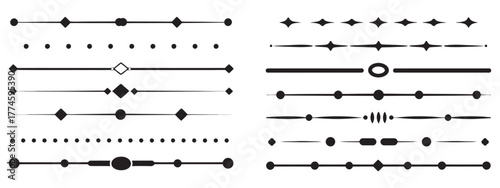Collection of Ornamental Line Dividers and Design Elements