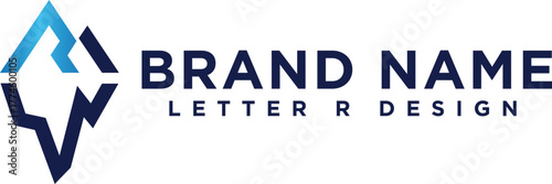 Mountain logo badge with simple style design