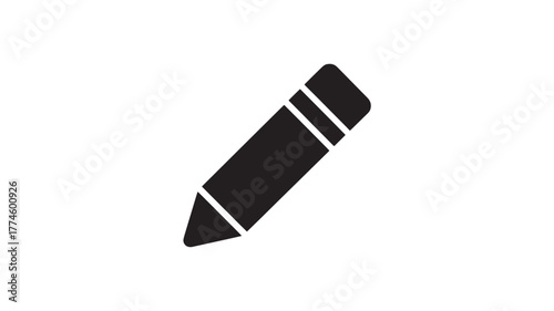 Pencil icon simple flat vector design perfect for app design and user interface elements isolated on white background