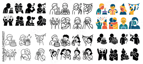 Diverse birthday celebrations and festivities