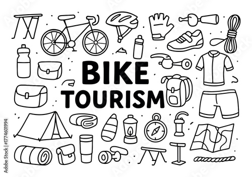 Bike Tourism Icons