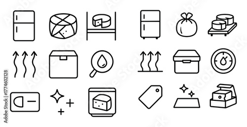 Cheesemaking Icon Set