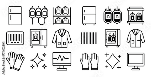 Blood Storage Icons