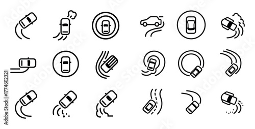 Minimalist Drifting Icons